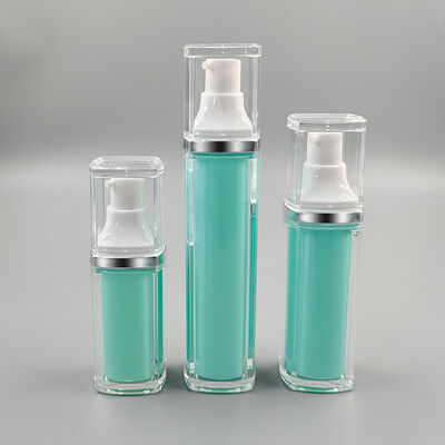 Hot Sale Groothandel Fabriek Hoge Kwaliteit 15ml 30ml 50ml Vierkante Dubbellaagse Vacuüm Fles voor Persoonlijke Verzorging
