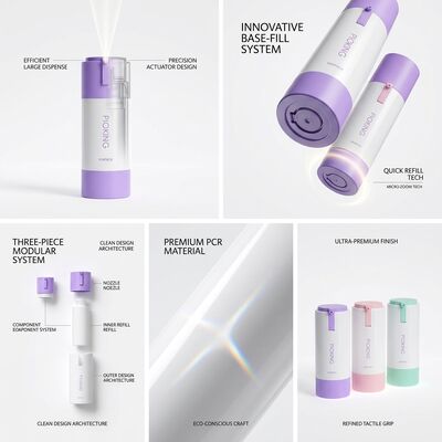 Luxe matglas 50ml airless pompfles vacuüm conserveringstechnologie voor premium huidverzorgingsserumverpakking