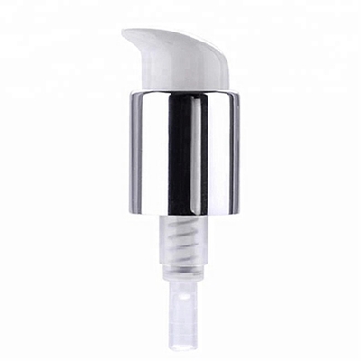 Zilveren de Automaatpompen van de Aluminiumlotion, kosmetische flessenpomp 24/410