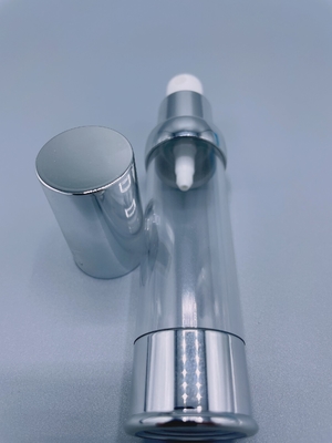 Luxe cosmetische aluminium luchtloze flessen voor crème essence
