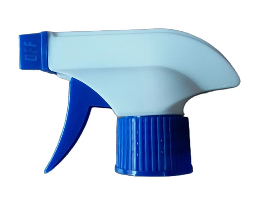 Blauwwit Kleur Plastic Trigger Sprayer 28mm voor dagelijks schoonmaken Huishoudelijk schoonmaken