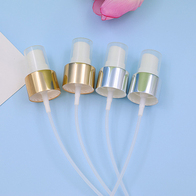 24/ 410 Goud / Wit Glanzend Aluminium Fijne Mist Sprayer Pomp 0.12cc Output