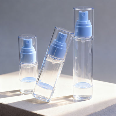 15ml 30ml 50ml Luxe Ronde Vorm Transparante AS Materiaal Mistspuit Airless Fles voor Elk Doel 0.23CC Output