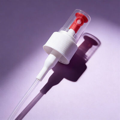 24mm 28mm 1cc plastic niet-vergieten fijne mist spuitpomp met aangepast logo en schroefopkap voor flessen