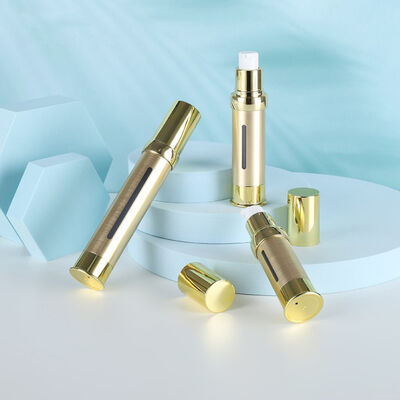 China Leverancier Zilver Luxe Plastic Cosmetische Fles 15ml 30ml 50ml Lege Airless Plastic Serum Pomp Dispenser van Kinpack