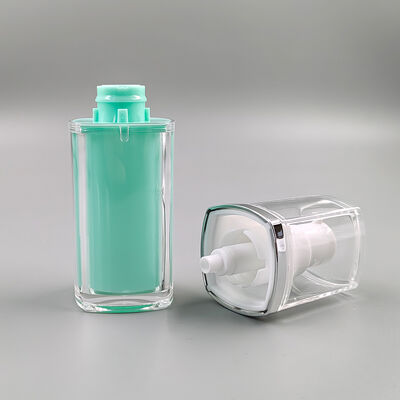 Hot Sale Groothandel Fabriek Hoge Kwaliteit 15ml 30ml 50ml Vierkante Dubbellaagse Vacuüm Fles voor Persoonlijke Verzorging