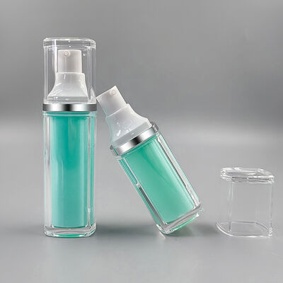 Hot Sale Groothandel Fabriek Hoge Kwaliteit 15ml 30ml 50ml Vierkante Dubbellaagse Vacuüm Fles voor Persoonlijke Verzorging