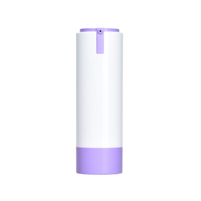 Recyclebare Private Label 15ml 30ml 50ml Ronde Vorm Custom Roze Paarse Kleur Airless ABS Lotion Fles voor Huidverzorgingsverpakking