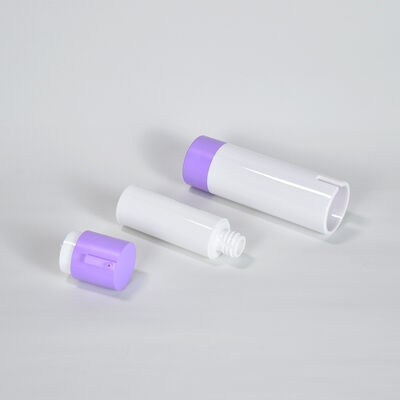 Recyclebare Private Label 15ml 30ml 50ml Ronde Vorm Custom Roze Paarse Kleur Airless ABS Lotion Fles voor Huidverzorgingsverpakking