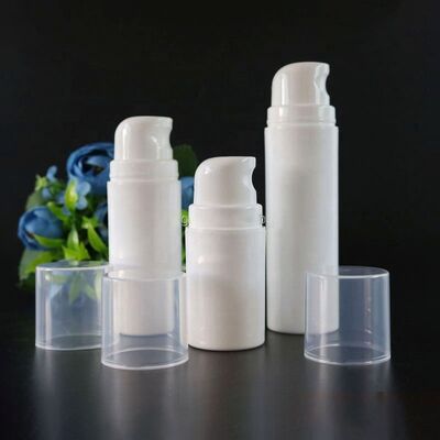 Unieke witte cosmetische verpakking 50 ml ronde plastic luchtloze fles