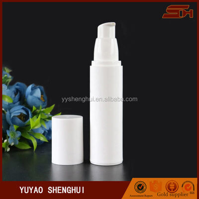 Unieke witte cosmetische verpakking 50 ml ronde plastic luchtloze fles