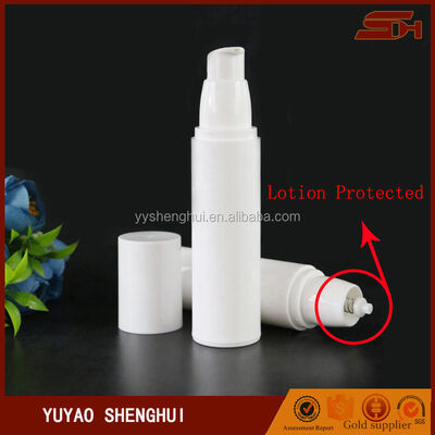 Unieke witte cosmetische verpakking 50 ml ronde plastic luchtloze fles