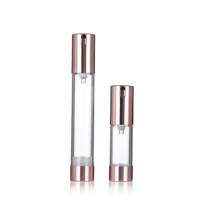 Luxe Rose Gold luchtloze pompfles 15-20 ml ronde luchtloze lotionfles serumfles