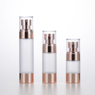 Leeg Reis Mini Ronde Lotion Fles 15 ml 30 ml 50 ml Rose Gold Vacuum Fles
