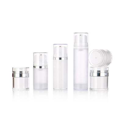 Voorraad Witte Crème Plastic Airless Pompfles voor Lotion Gezichtsreiniger & Huidverzorging Serum 50 ml/100 ml/150 ml Zeefdruk