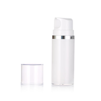 Voorraad Witte Crème Plastic Airless Pompfles voor Lotion Gezichtsreiniger & Huidverzorging Serum 50 ml/100 ml/150 ml Zeefdruk