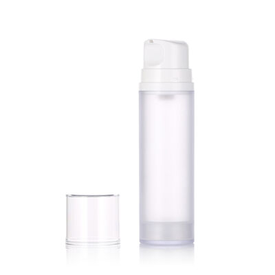 Voorraad Witte Crème Plastic Airless Pompfles voor Lotion Gezichtsreiniger & Huidverzorging Serum 50 ml/100 ml/150 ml Zeefdruk