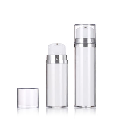 Witte kleur luchtloze lotion fles met pomp 80 ml 120 ml luxe lotion flessen