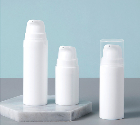 Witte Lege Pompflessen Zonder lucht, Kosmetische Verpakkende Container 15ml 30ml 50ml